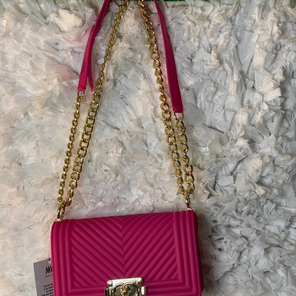 Pink jelly matted crossbody bag - Picture 3 of 3